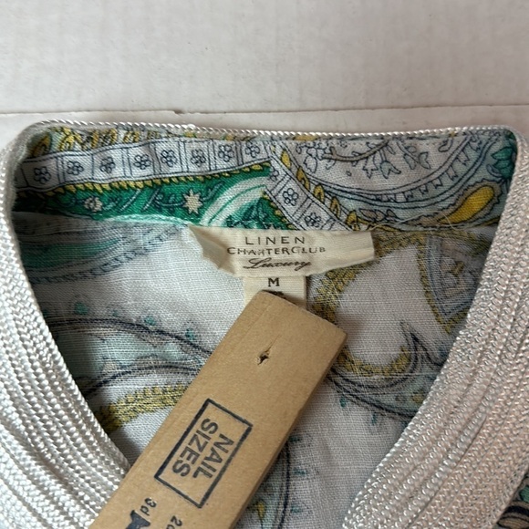 Charter club luxury linen tunic blouse - Picture 4 of 11